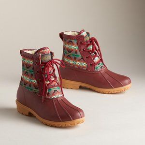 Pendleton Tucson Duck Boots Women's Aztec Print Size 6